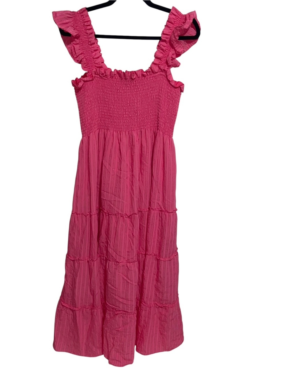 Hill House Home Nap Dress Womens Large Pink Smocked Midi Cottagecore Feminine